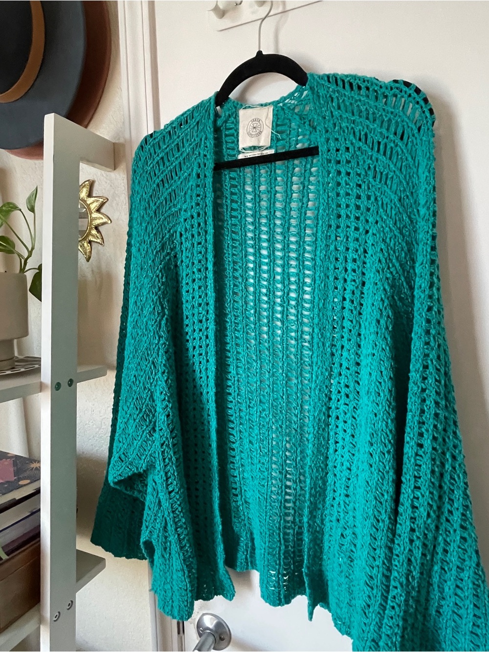 Urban Outfitters Teal Open-Knit Women’s crochet teal Cardigan size M